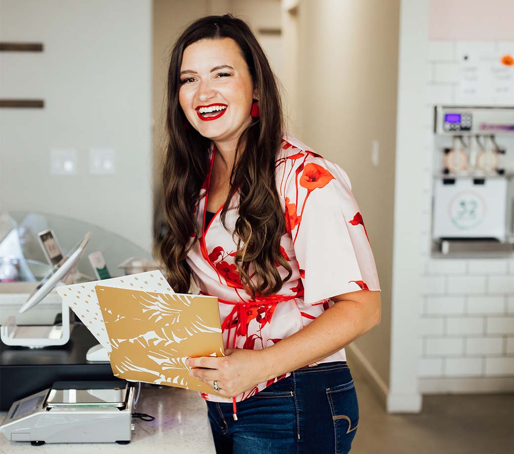 Brittany Ratelle in her office